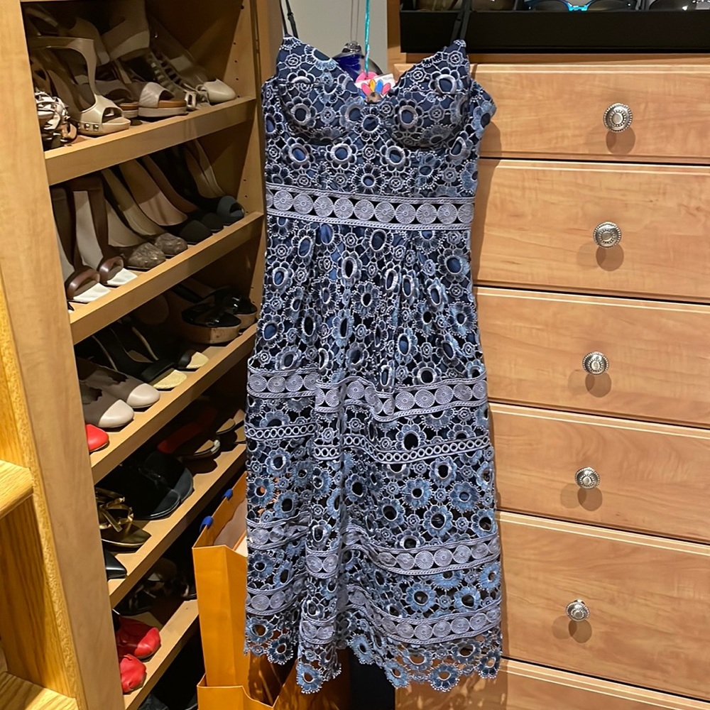 Self portrait lace midi dress size 2